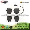 D912-7725 Brake Pad For A8 Quattro W/323mm Rotor And Phaeton (OE NO.: 3D0698151B)
