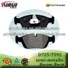 D725-7592 OE Quality Brake Pad For Wiesmann And BMW (OE NO.: 34 11 1 163 387)
