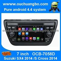 Ouchuangbo Car GPS Navigation IPod USB DVD Player For Suzuki SX4 2014 /S Cross 2014 Android 4.4 3G Wifi Bluetooth Multimedia System