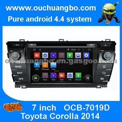 Ouchuangbo Car Multimedia Stereo DVD Player Android 4.4 For Toyota Corolla 2014 GPS Navigation IPod USB SD IPod