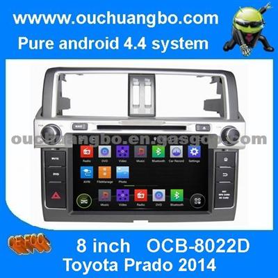 Ouchuangbo Auto GPS Navigation Stereo Multimedia Player For Toyota Prado 2014 Android 4.4 DVD Audio 3G Wifi IPod USB