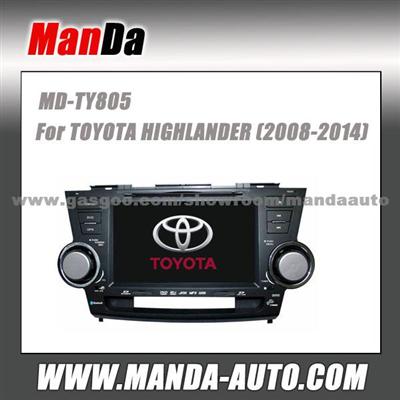 2 Din Car Dvd Gps For TOYOTA HIGHLANDER ( 2008 2009 2010 2011 2012 2013 2014 ) In-Dash Navigation Gps