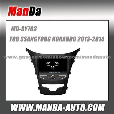 Manda Touch Screen Dvd Player Car Stereo For SSANGYONG KORANDO 2013-2014 In-Dash Head Unit Sat Nav