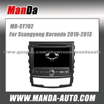 Hot Sell 2 Din Car Radio For Ssangyong Korando 2010-2013 Indash Audio Touch Screen Dvd Radio Gps Support Ipod Function