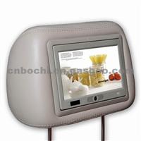 7-Inch Digital Headrest Taxi Monitor For Advertising With Body Sensor Design For All Cars