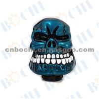 Dark Blue Car Universal Skull Knob