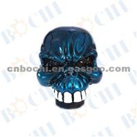 Metallic Blue Blasting Teeth Ghost Gear Shift Knob