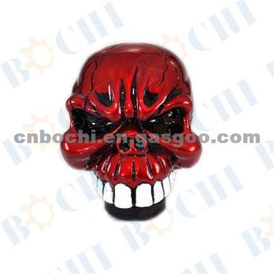 Metallic Red Blasting Teeth Ghost Gear Shift Knob