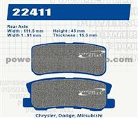 D1343 Brake Pads For Chrysler, Dodge, Mitsubishi