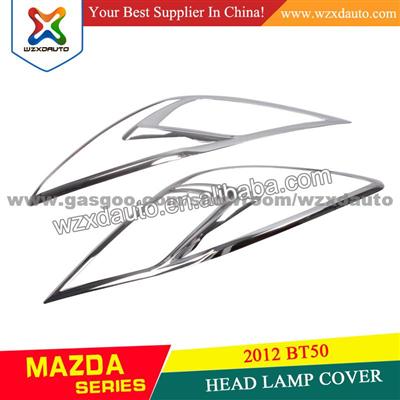 NEW MAZDA MIRROR CHROME HEAD LAMP COVER HEAD LIGHT COVER FOR 2012 MAZDA BT50 2012 BT-50