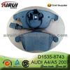 D1535-8743 Auto Brake Pad For AUDI A4/A5 2007-