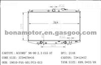 Auto Radiator For HONDA ACCORD 19010-PAA-A01 19010-PCA-013