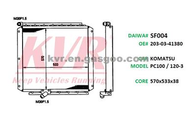 Oil Cooler For KOMATSU PC100 / 120-3 Oem 203-03-41380