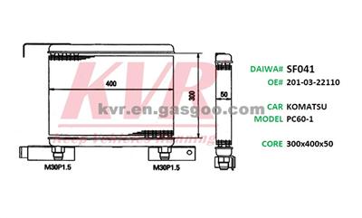 Oil Cooler For KOMATSU PC60-1 Oem 201-03-22110
