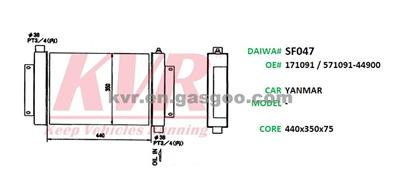 Oil Cooler For YANMAR Oem 171091 / 571091-44900