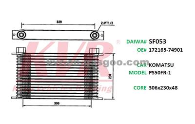 Auto Oil Cooler For KOMATSU PS50FR-1 Oem 172165-74901