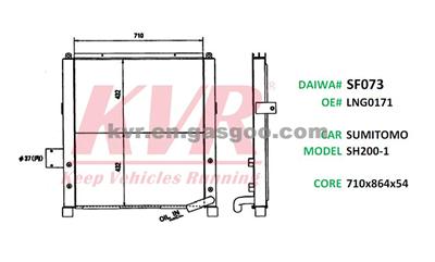 Oil Cooler For SUMITOMO SH200-1 Oem LNG0171