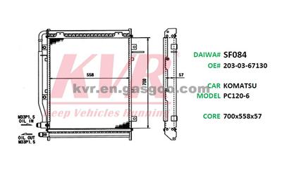 Auto Oil Cooler For KOMATSU PC120-6 Oem 203-03-67130