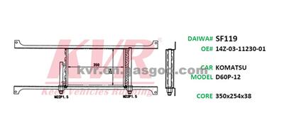 Oil Cooler For KOMATSU D60P-12 Oem 14Z-03-11230-01