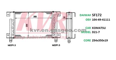 Auto Oil Cooler For KOMATSU D21-7 Oem 104-49-41111