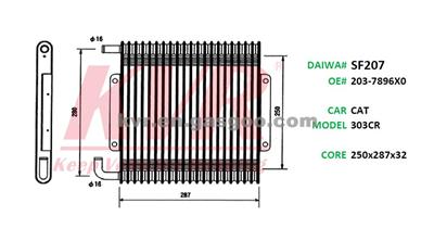 Auto Oil Cooler For CATERPILLAR 303CR Oem 203-7896X0
