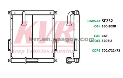 CAR Oil Cooler For CATERPILLAR 320BU Oem 160-2080
