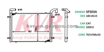 Car Oil Cooler For CATERPILLAR 320CU Oem 183-8115