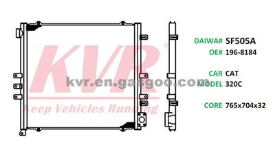 Car Oil Cooler For CATERPILLAR 320C Oem 196-8184