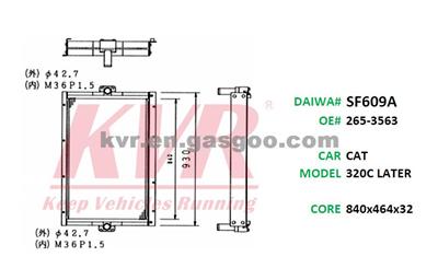 CAR Oil Cooler For CATERPILLAR 320C LATER Oem 265-3563