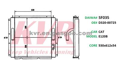 Oil Cooler For CATERPILLAR E120B Oem D320-00725