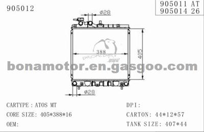 25310-05500 For HYUNDAI ATOS A/C Radiator