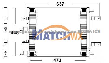 Condenser Jaguar S-Type'03-08 XR856373 MC25006