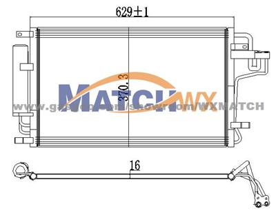 Condenser Kia Spontage'05-10 97606-2E000 MC37006