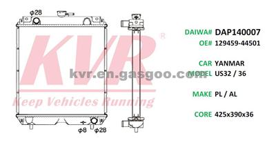 CAR Radiator For YANMAR US32 / 36Oem 129459-44501