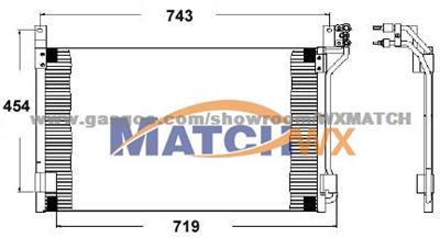 Condenser Lincoln Town Car'03-05 3W1Z19712AA MC19057