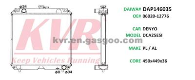 Truck Radiator For DENYO DCA25ESI Oem 06020-12776