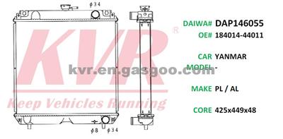 Car Radiator For YANMAR Oem 184014-44011