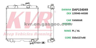 Car Radiator For YANMAR OEM 129940-44500