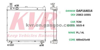 Car Radiator For TCM SD25-8 OEM 258E2-10301