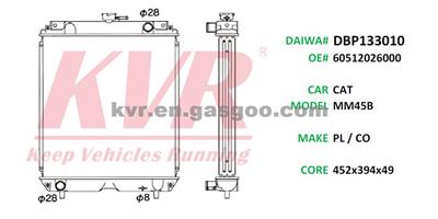 Car Radiator For CATERPILLAR MM45B OEM 60512026000