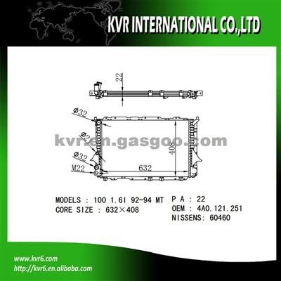 Auto Cooling Radiator FOR AUDI 100 1.6i OEM 4A0121251