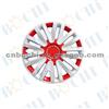 White And Red Wheel Cover