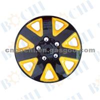 Black And Dark Yellow Wheel Cover