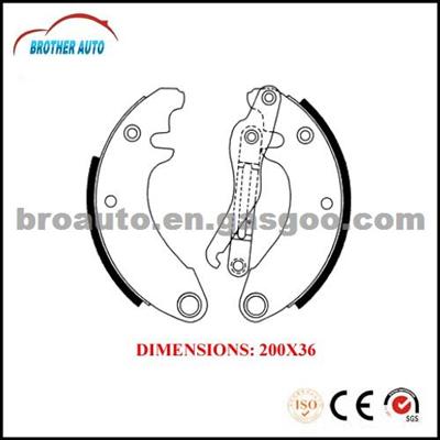 Durable Good Quality Semimetal OEM 4241G4 Auto Brake Shoes For Peugeot Hatchback