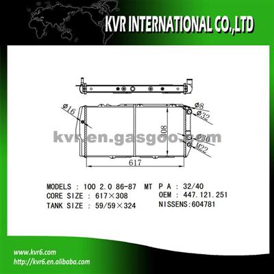 Automobile Radiator FOR AUDI 100 2.0 OEM 447121251