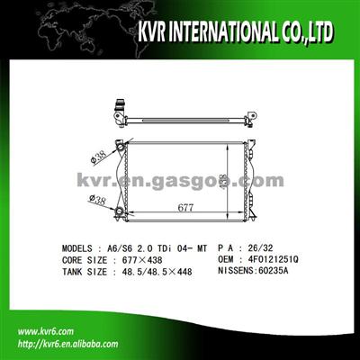 OE Quality Radiator FOR AUDI A6/S6 2.0 Tdi OEM 4F0121251Q