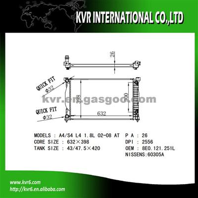 Aluminum Parts For AUDI A4 Ⅱ 1.8 I 20V TURBO OEM 8E0121251L