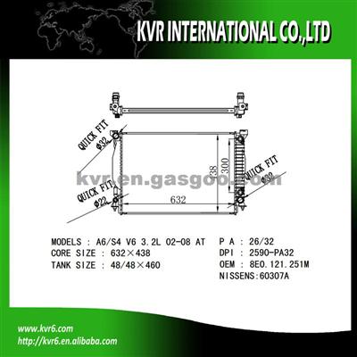 Mechanical Radiator For AUDI A4 Ⅱ 3.0 I V6 OEM 8E0121251M