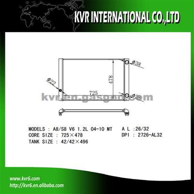 Complete Radiator For AUDI A8/S8 3.7E OEM 4E0121252C