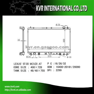 Made In China Radiator For CAMRY OEM:16400-0A200/20161